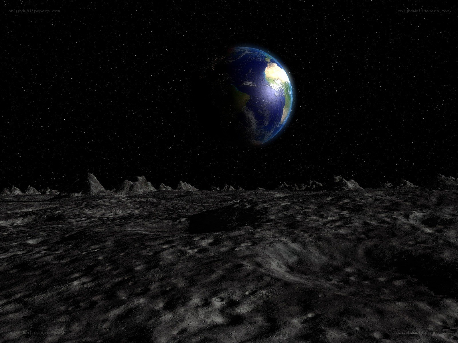 Earth from the Moon's surface