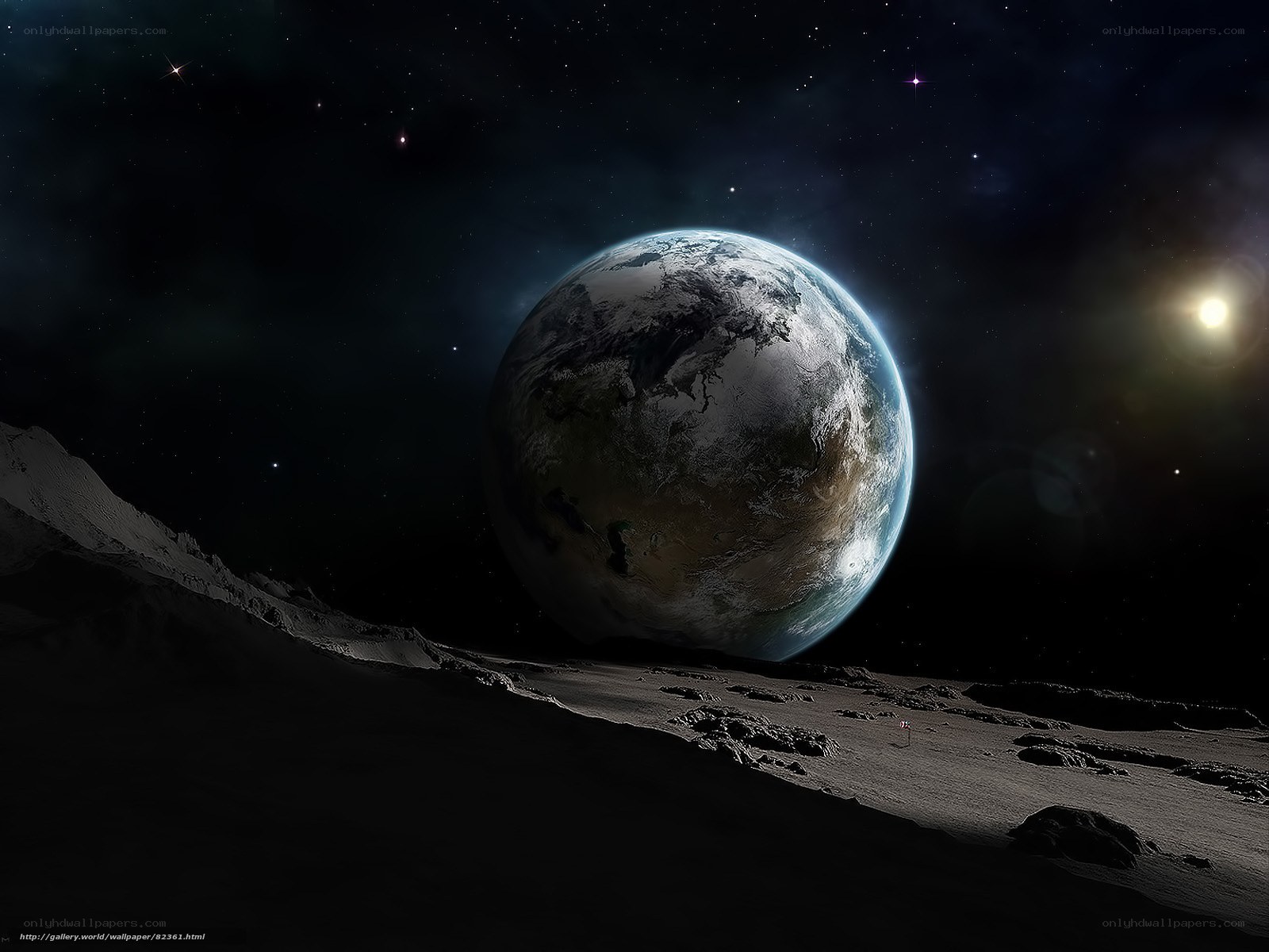 Earth from the Moon's surface