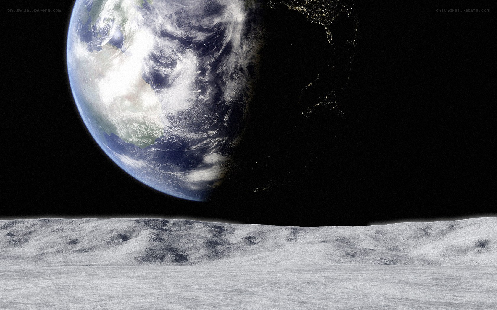 Earth from the Moon's surface