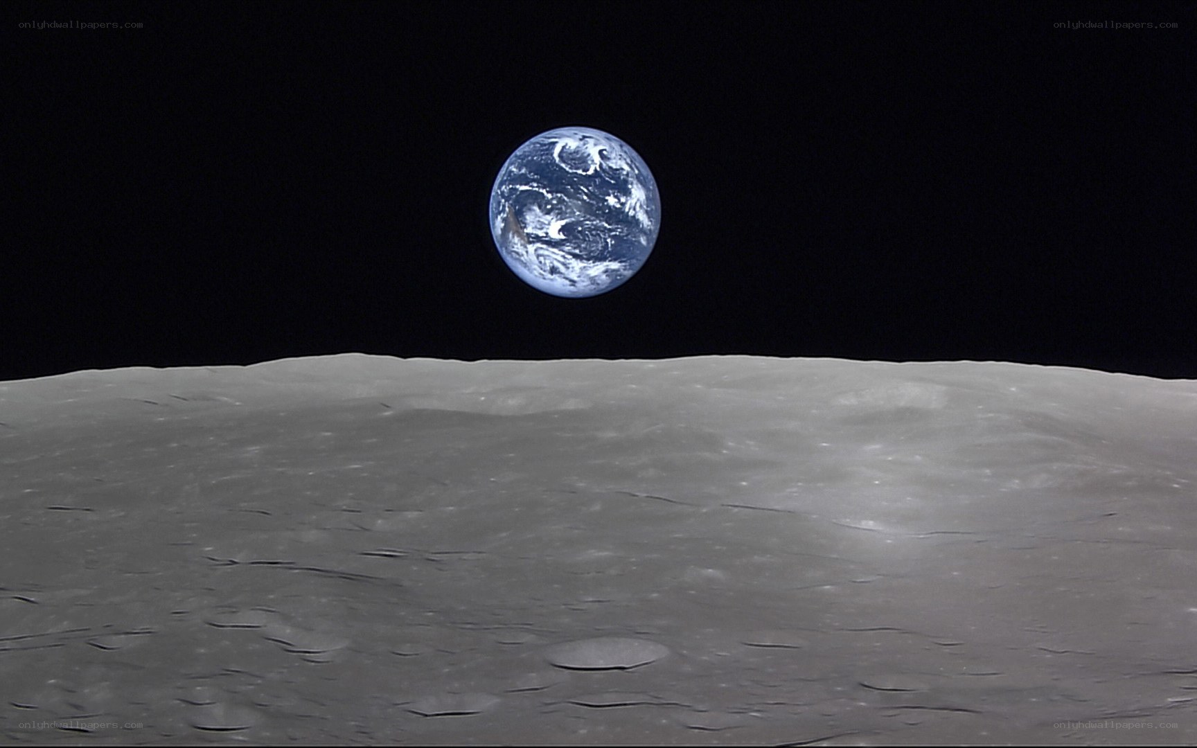 Earth from the Moon's surface