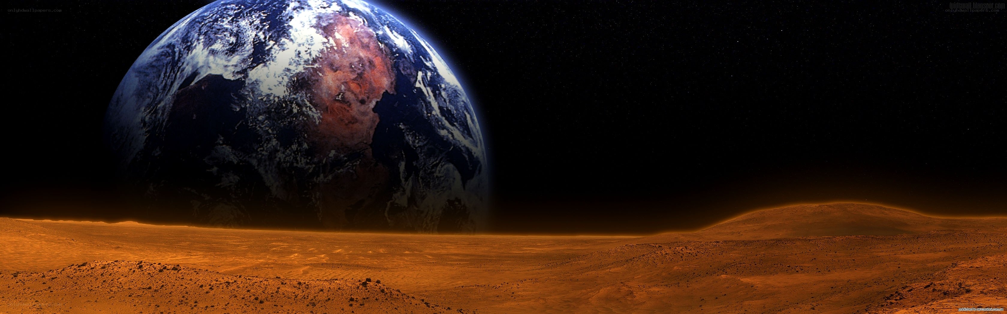Earth from the Moon's surface