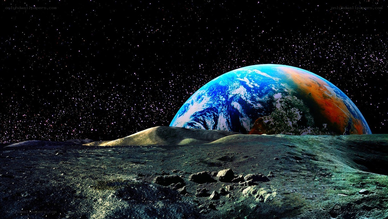 Earth from the Moon's surface