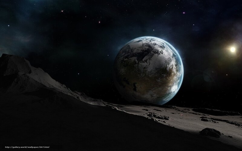 Earth from the Moon's surface