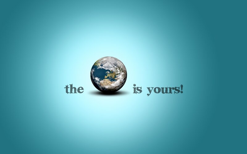 Earth Globe — Blue, Calm