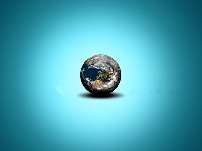 Earth Globe — Blue, Serene