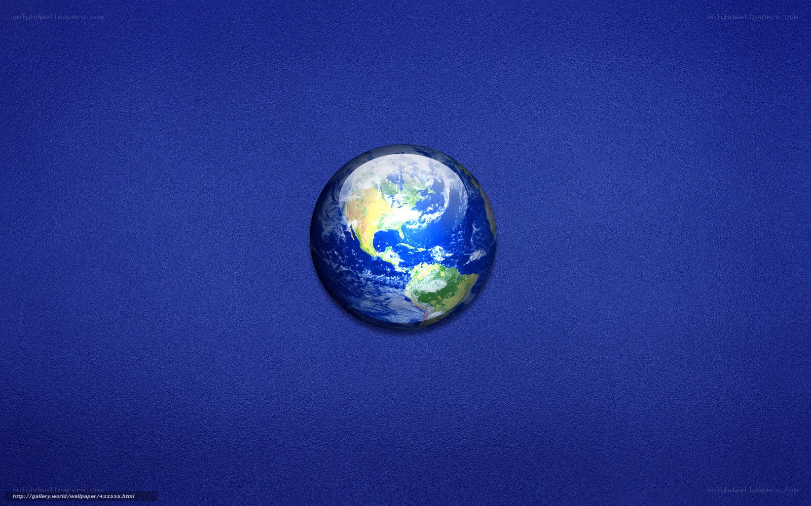 Earth globe on blue background