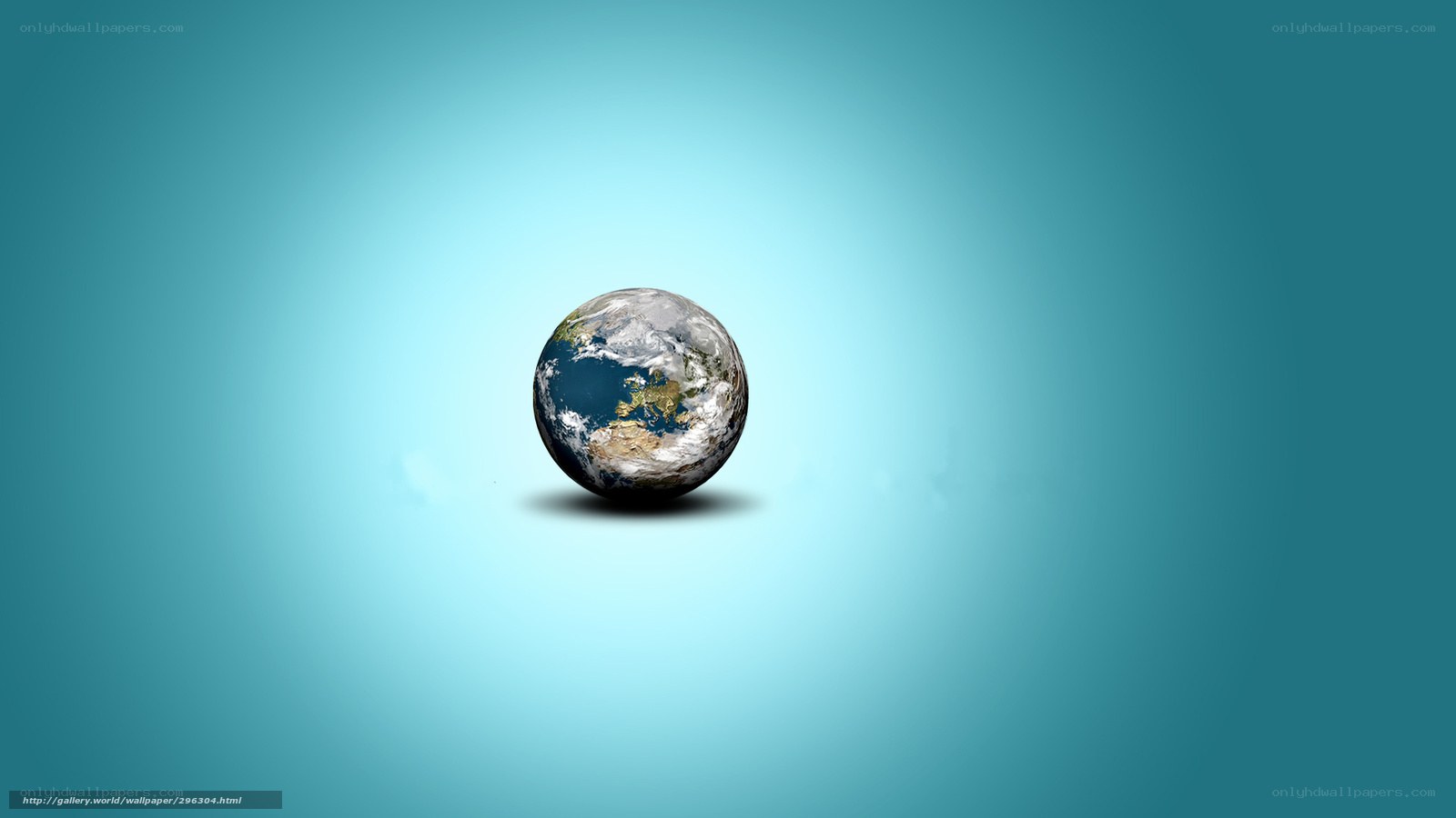 Earth globe on blue background