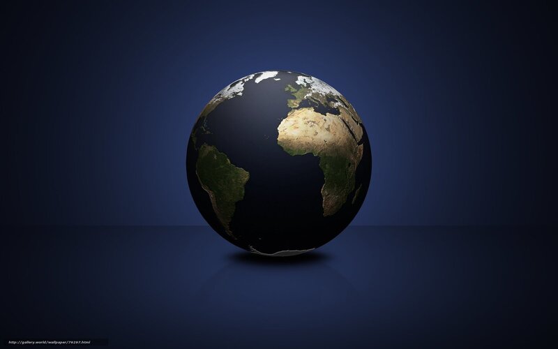 Earth globe on dark background