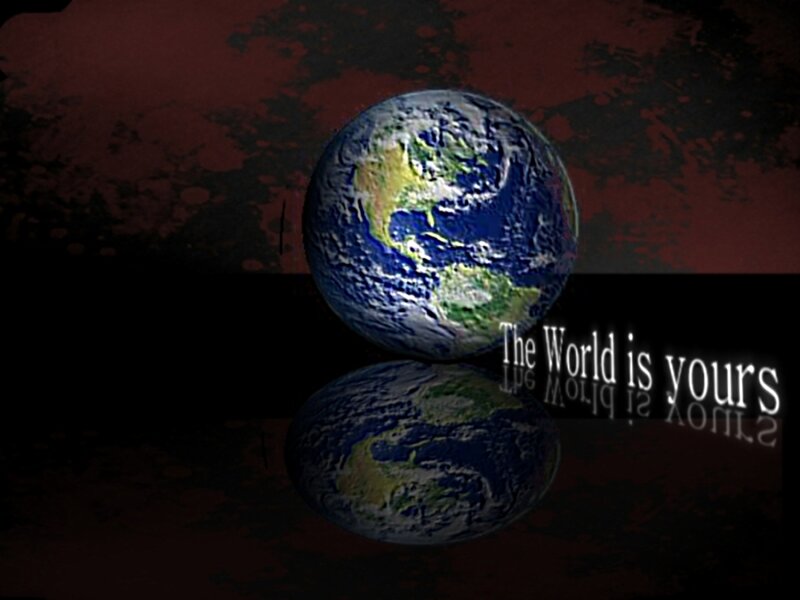 Earth Globe Reflection