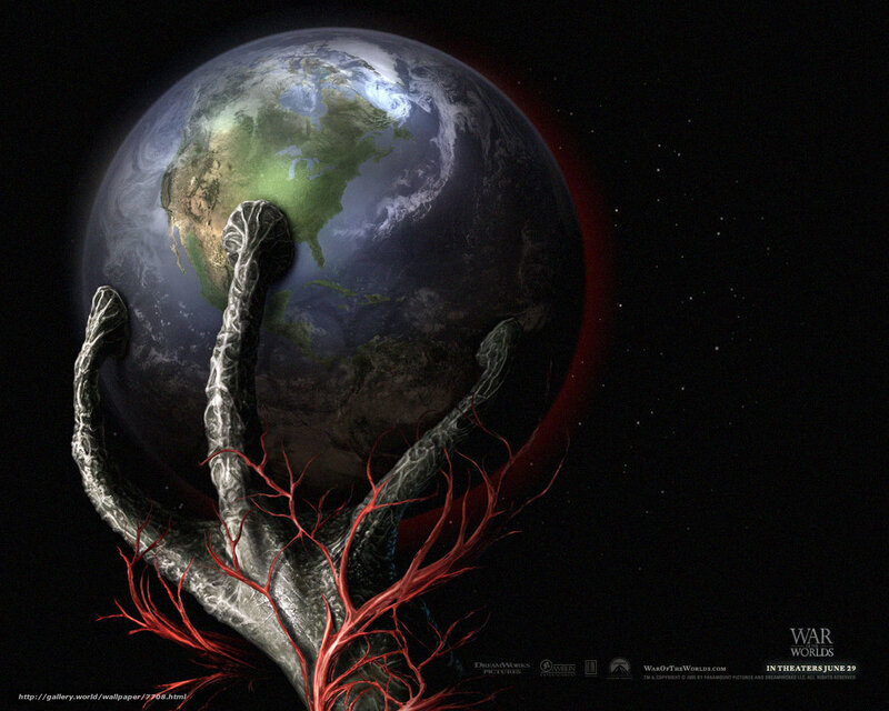 Earth held by alien hand