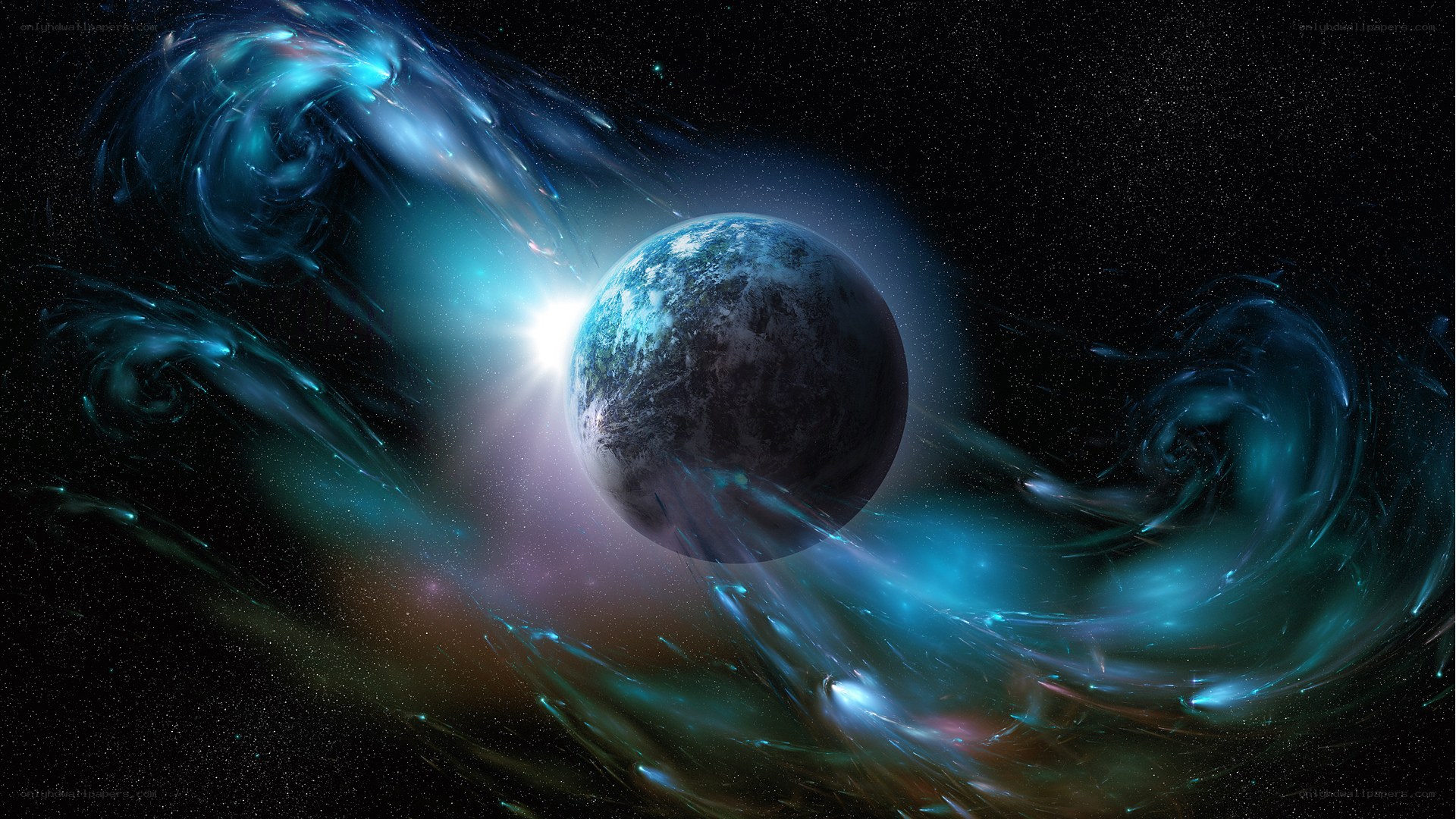 Earth in a cosmic nebula