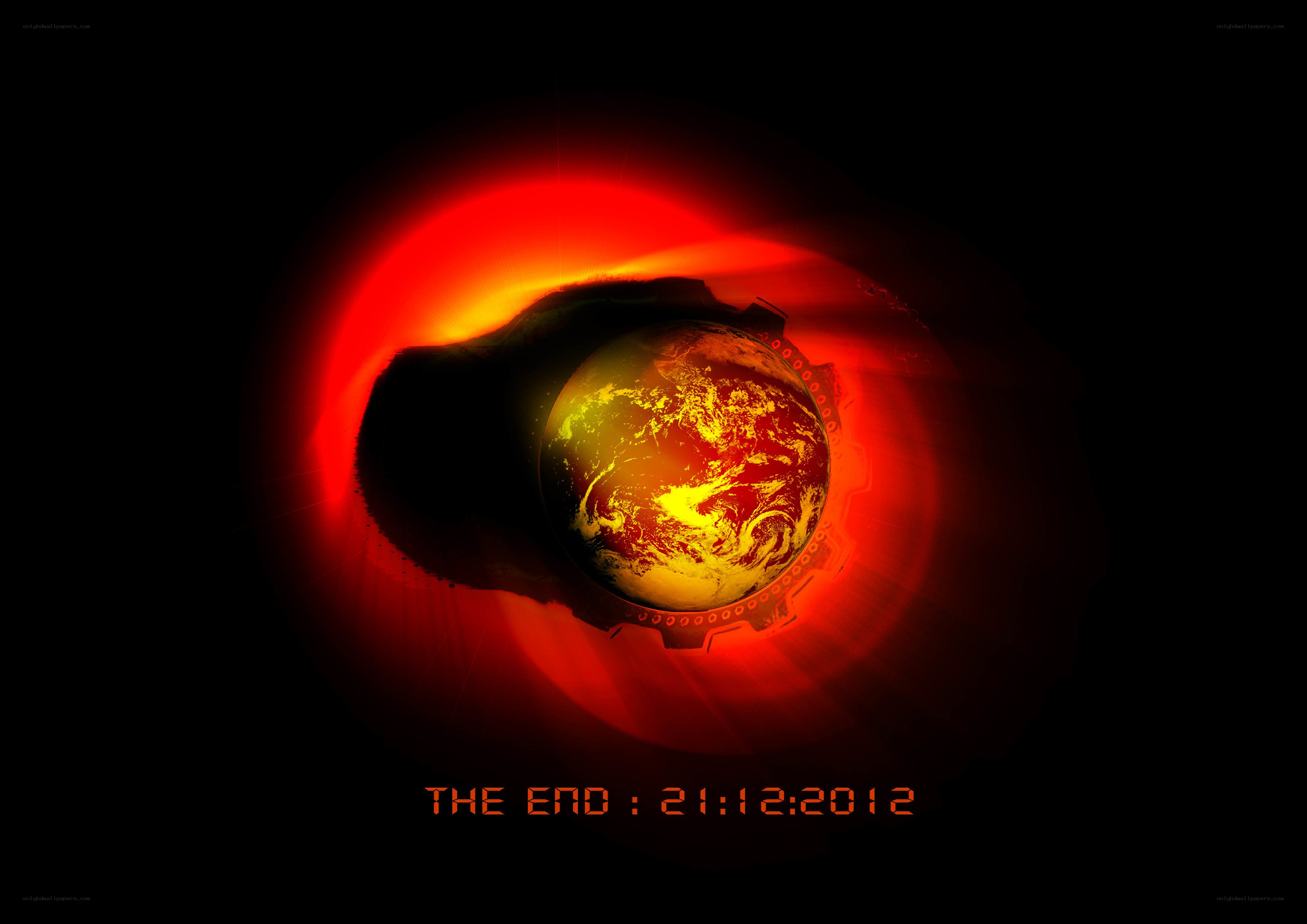 Earth in a fiery eye