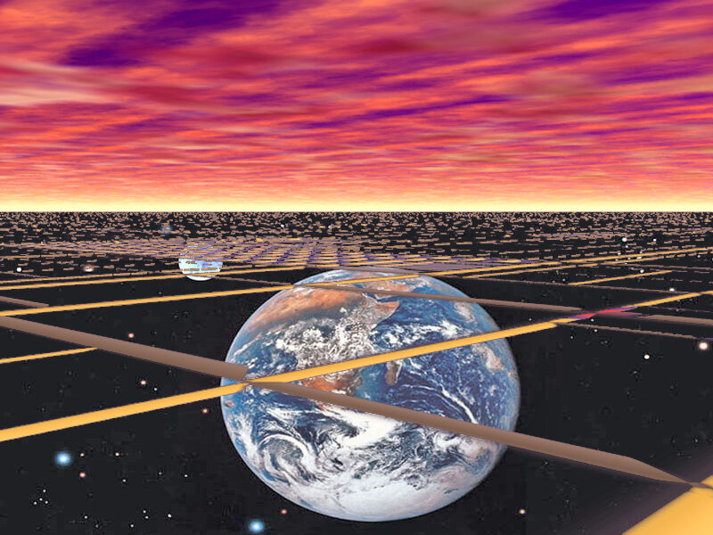 Earth in a grid universe