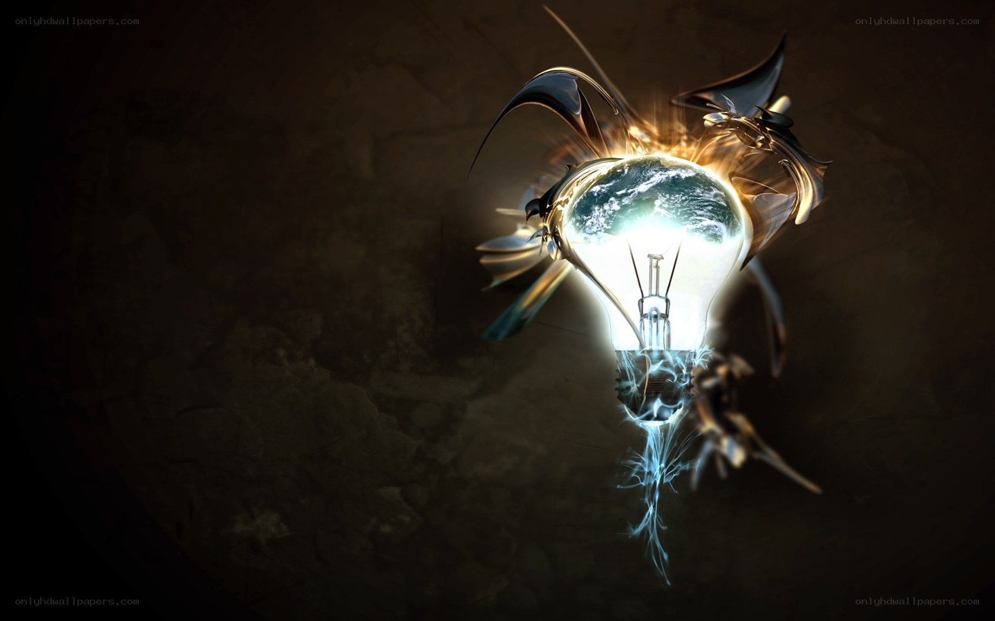 Earth in a light bulb