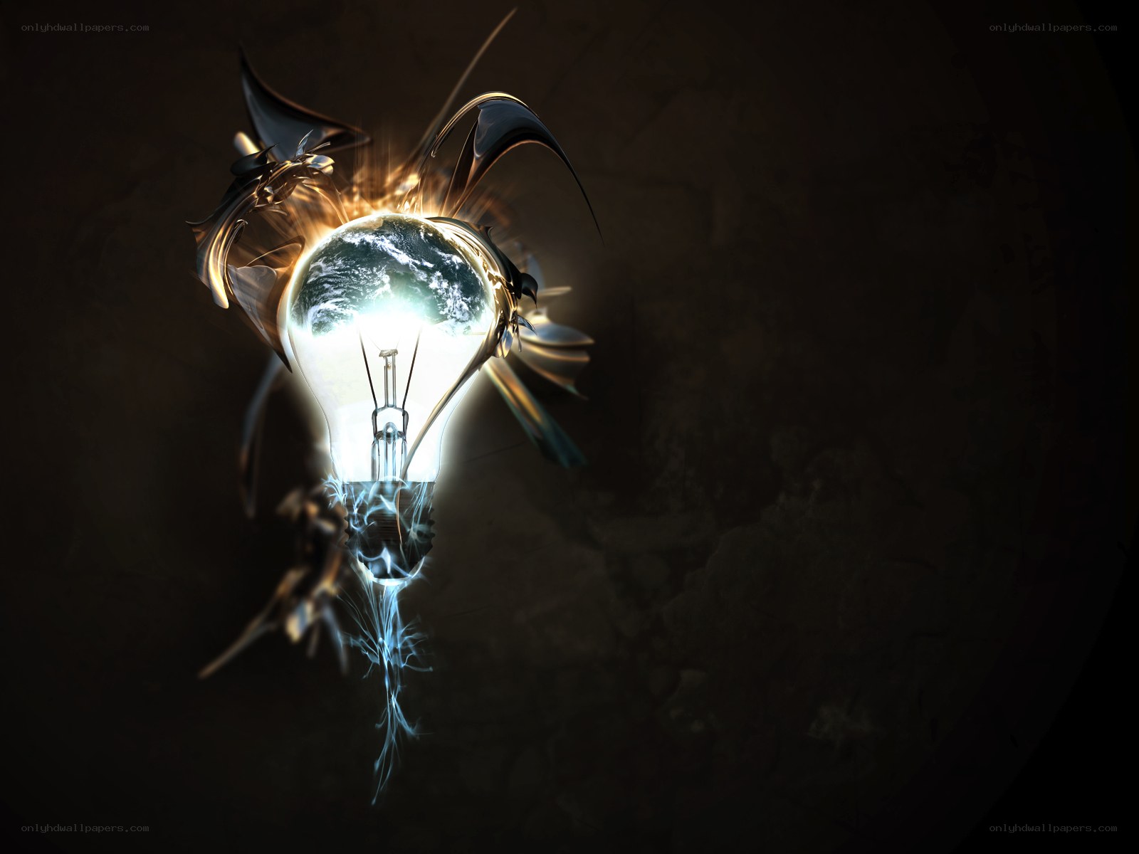 Earth in a light bulb