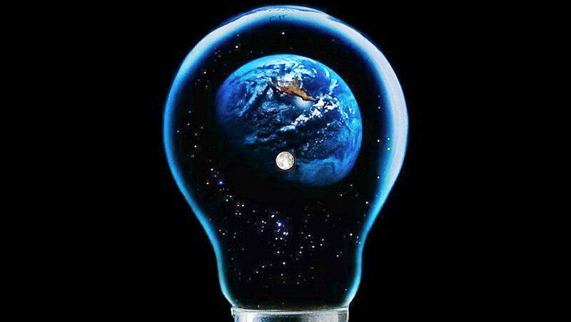 Earth in a Light Bulb — Blue