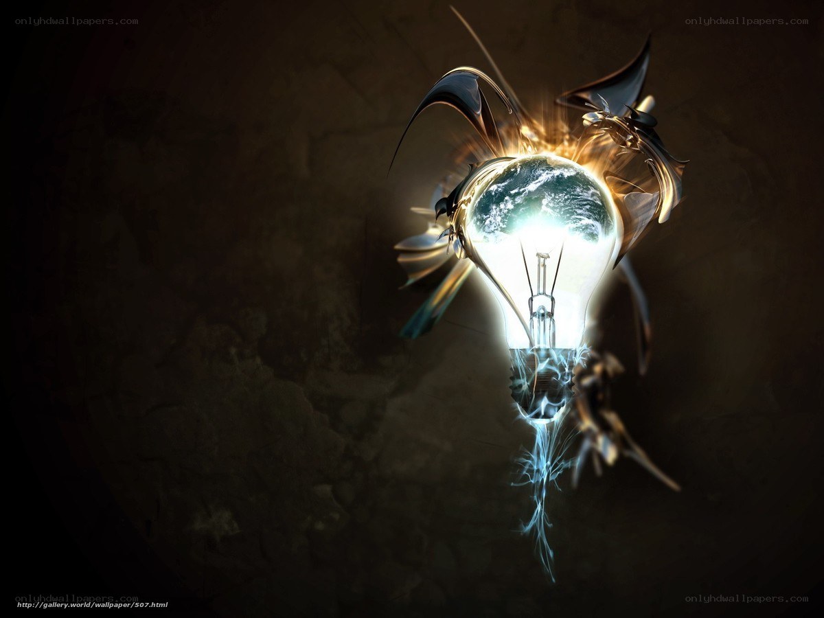 Earth in a light bulb