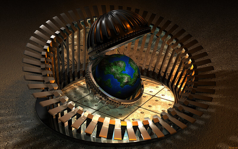 Earth in a Mechanical Sphere