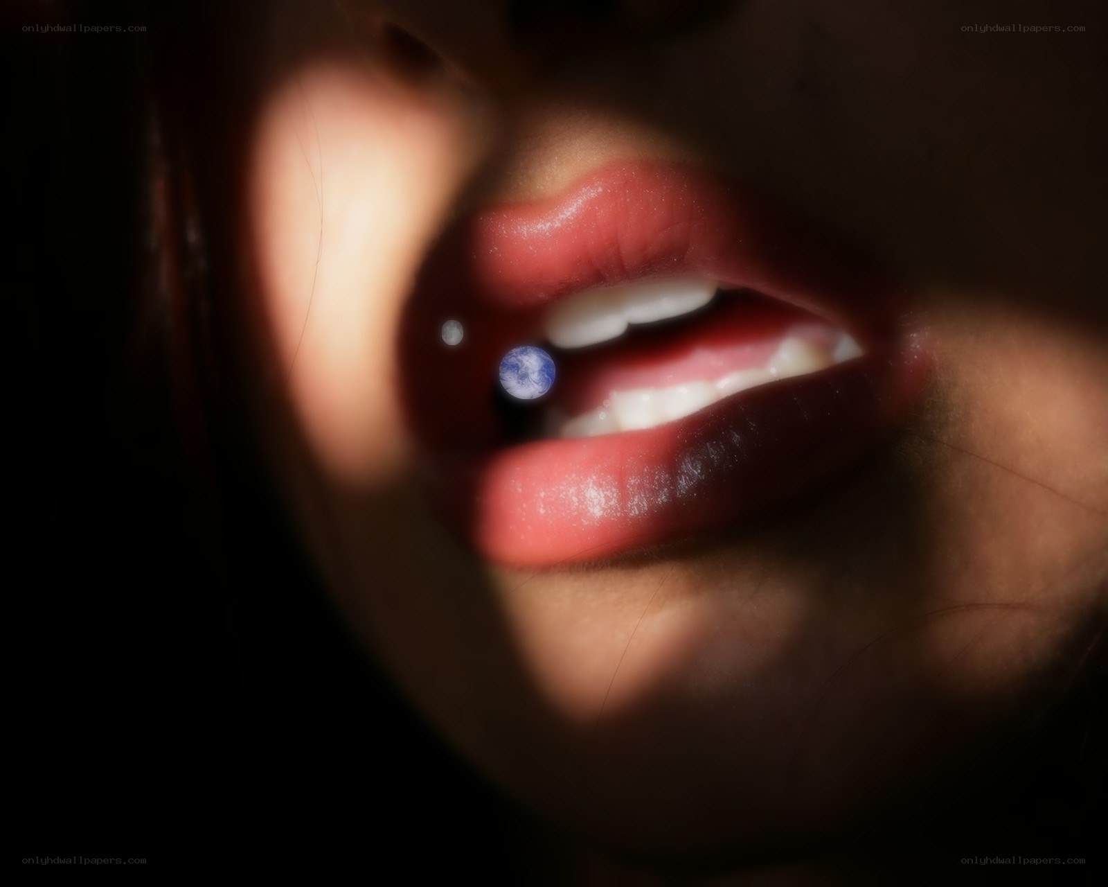 Earth in a mouth