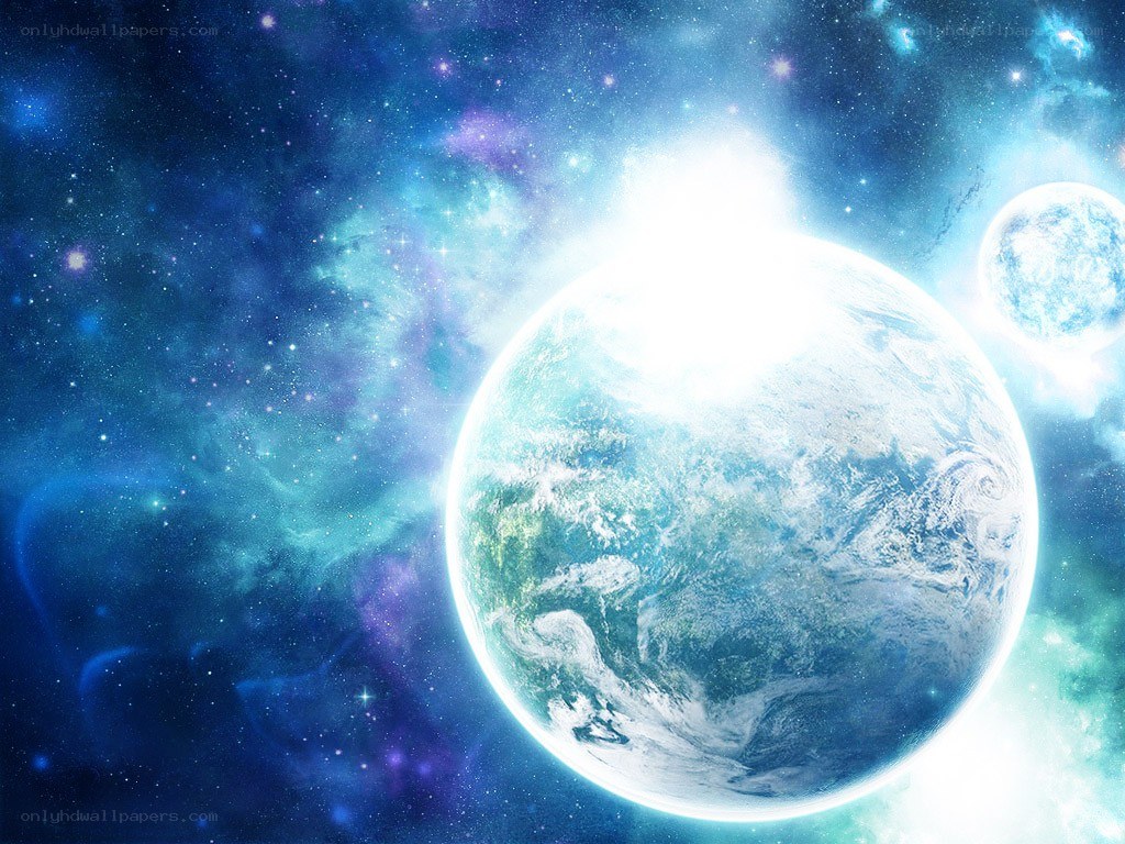 Earth in a starry galaxy