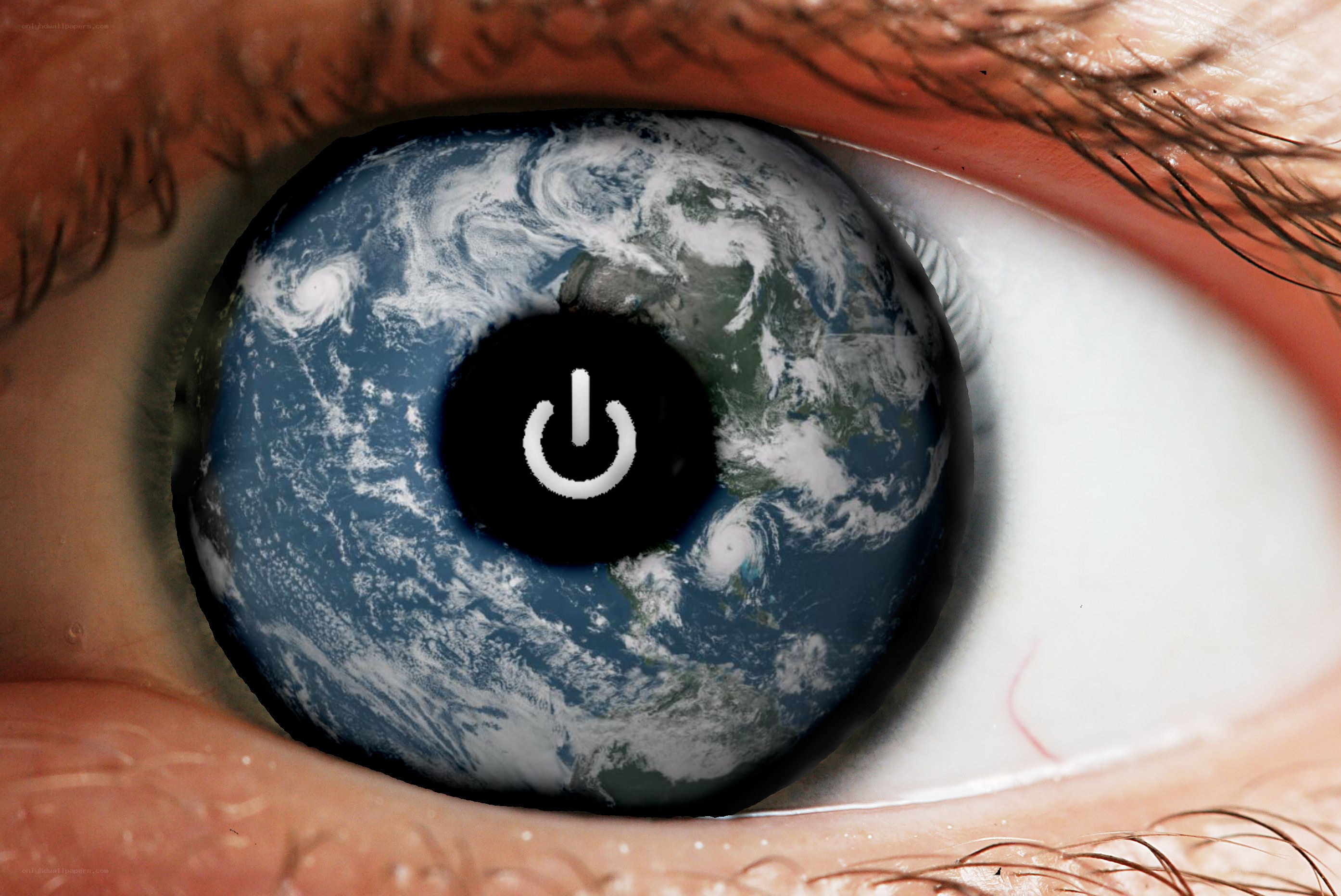 Earth in an eye