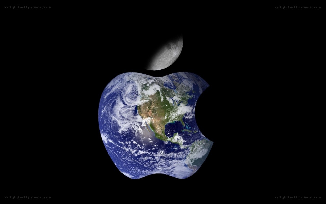 Earth in Apple logo