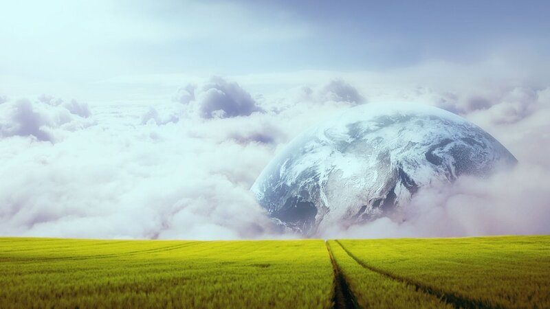 Earth in Clouds