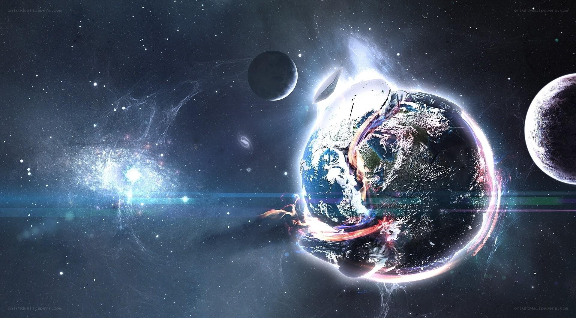 Earth in cosmic collision