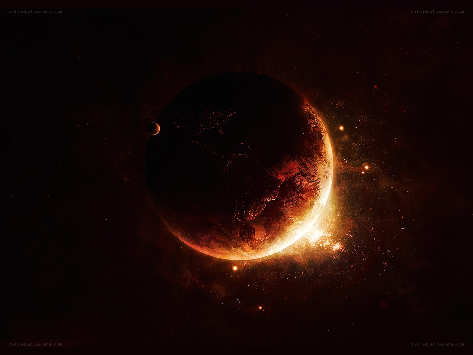 Earth in cosmic fire