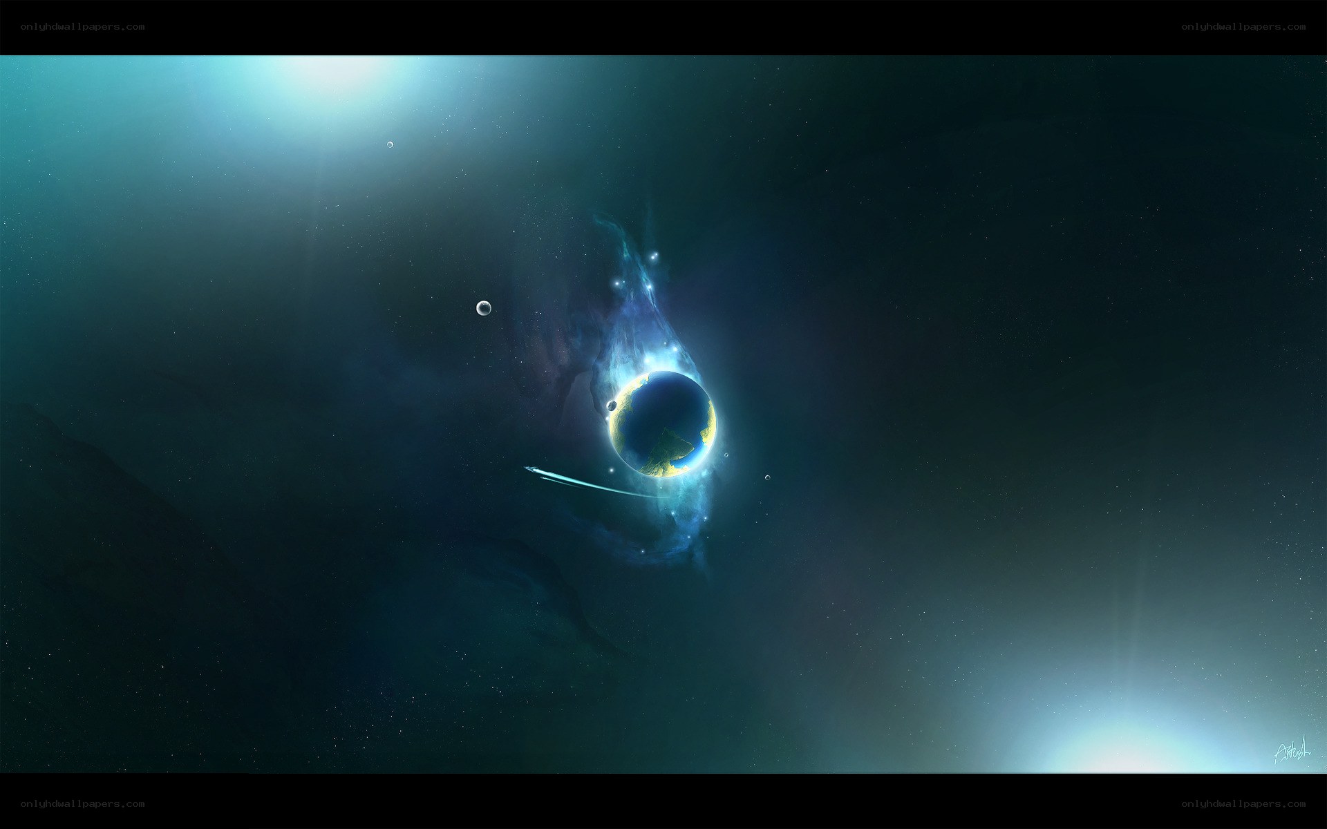 Earth in cosmic light