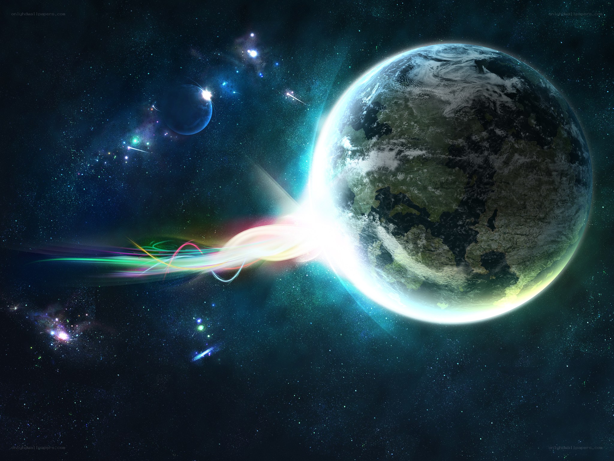 Earth in cosmic light