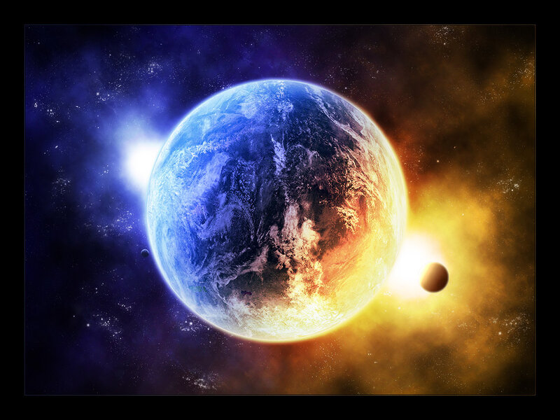 Earth in cosmic light