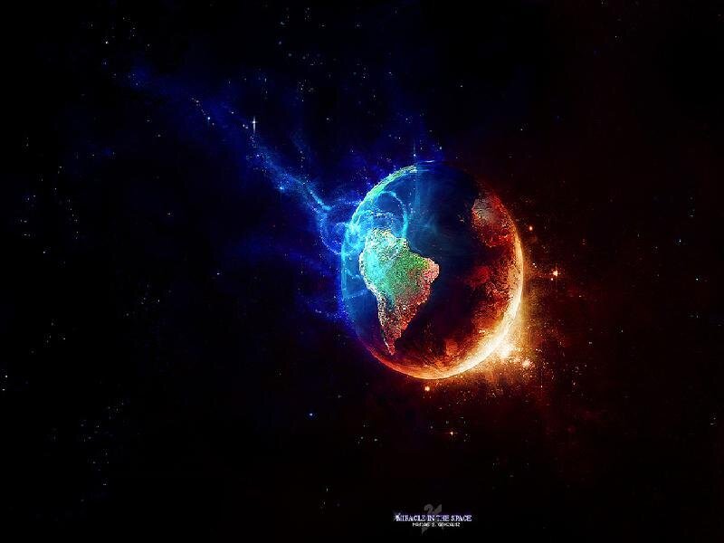 Earth in cosmic space