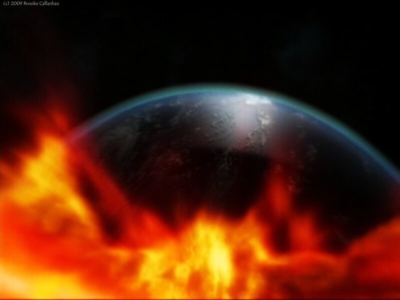 Earth in flames