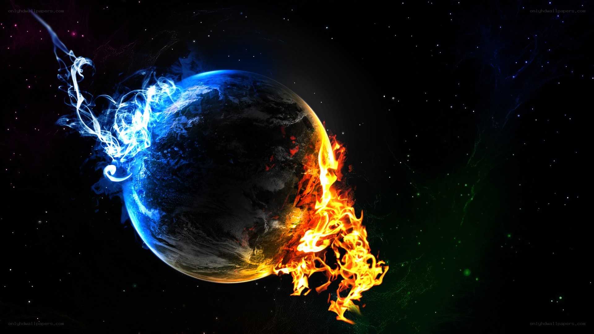 Earth in flames and ice