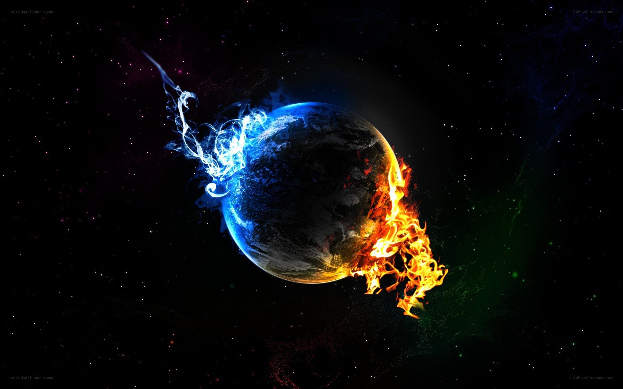Earth in flames and ice