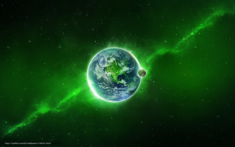 Earth in green space
