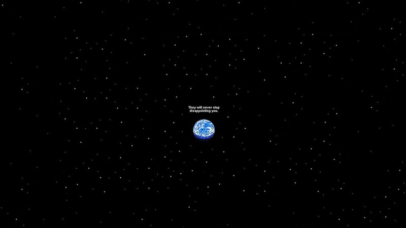 Earth in Space — Black, Cosmic, Somber