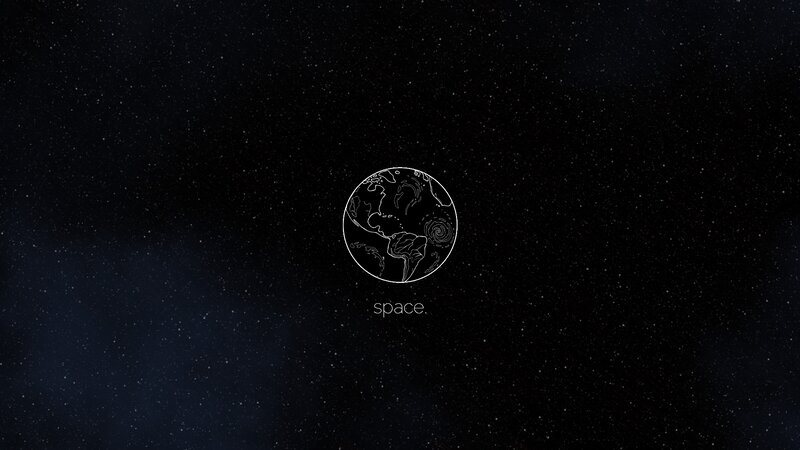 Earth in Space — Black, Serene, Night