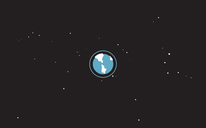 Earth in Space — Black, Serene