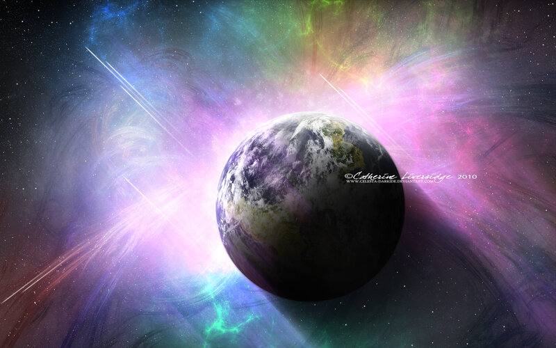 Earth in Space — Purple