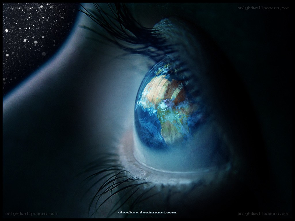 Earth in the eye