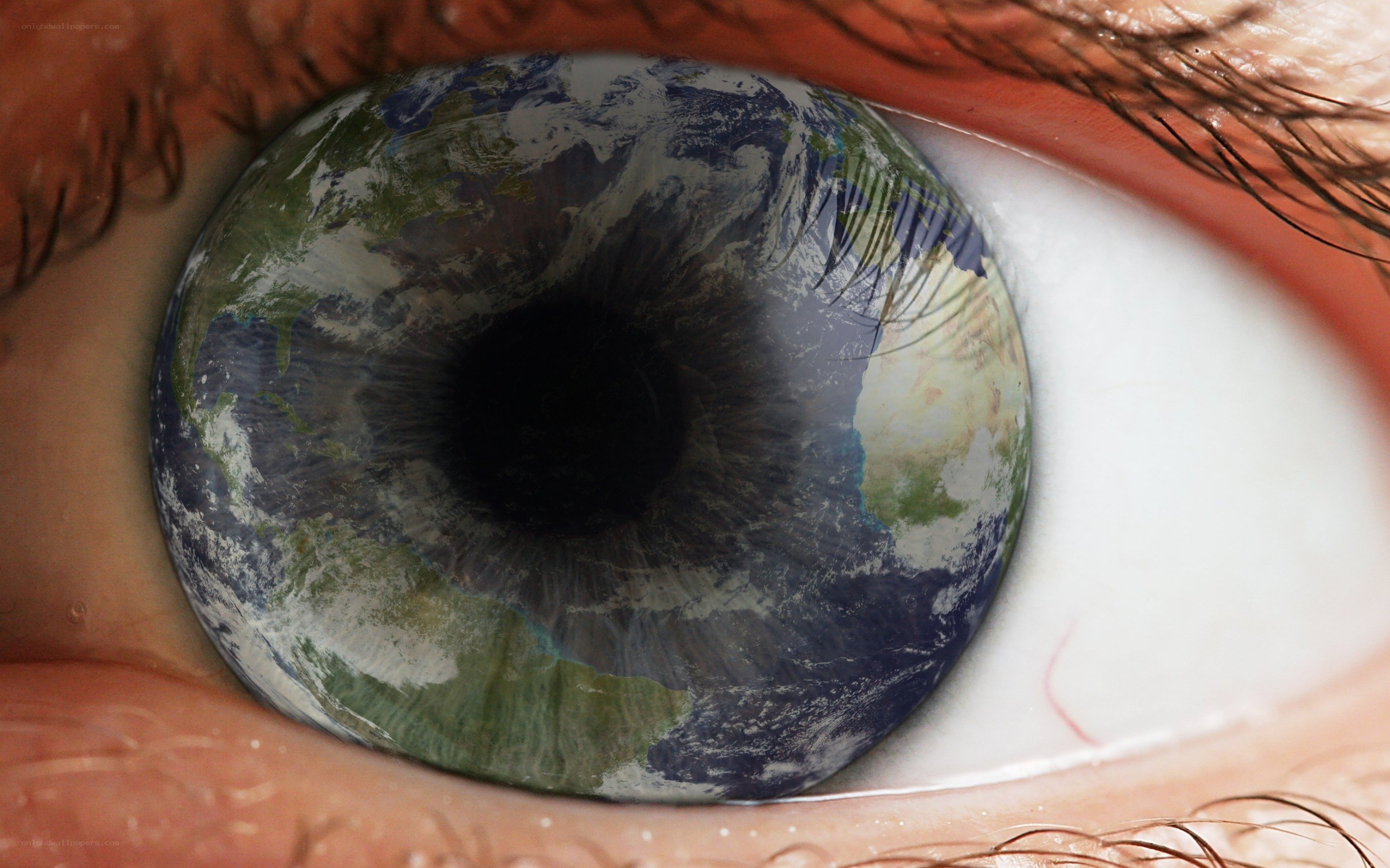 Earth in the eye