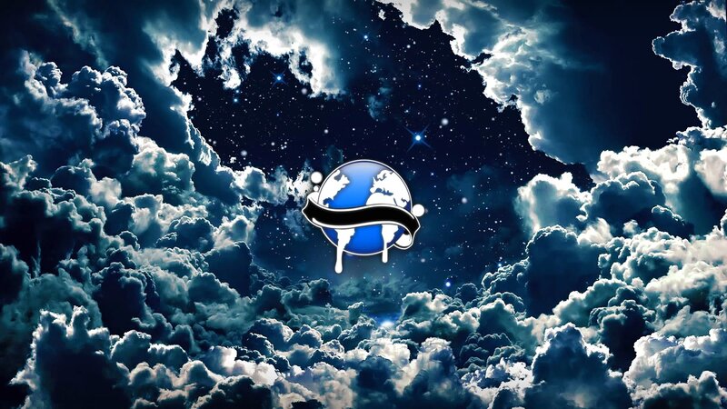 Earth Logo in Clouds