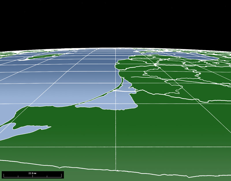 Earth map with grid overlay