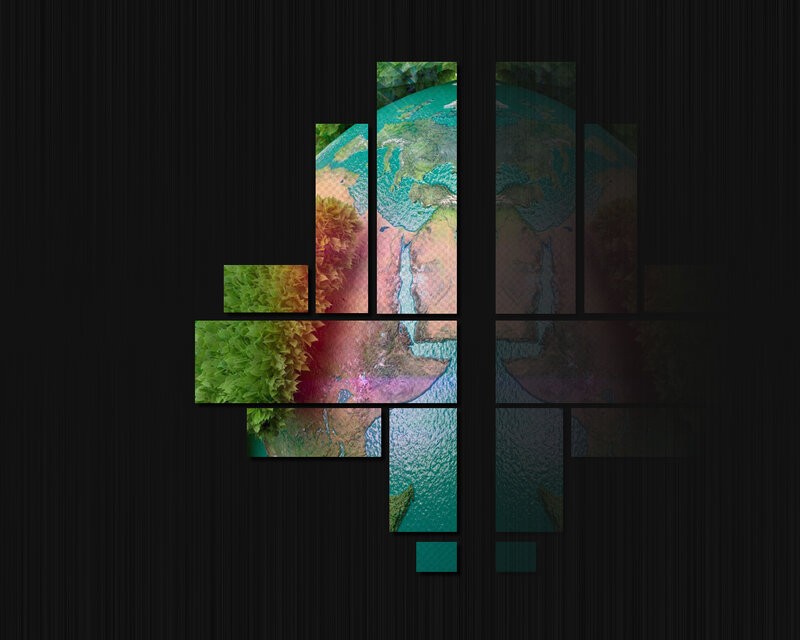 Earth mosaic collage
