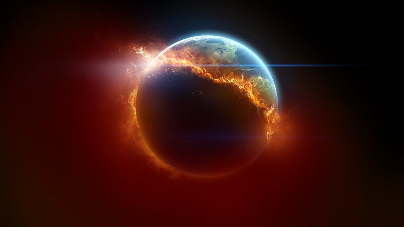 Earth on Fire — Red, Dramatic
