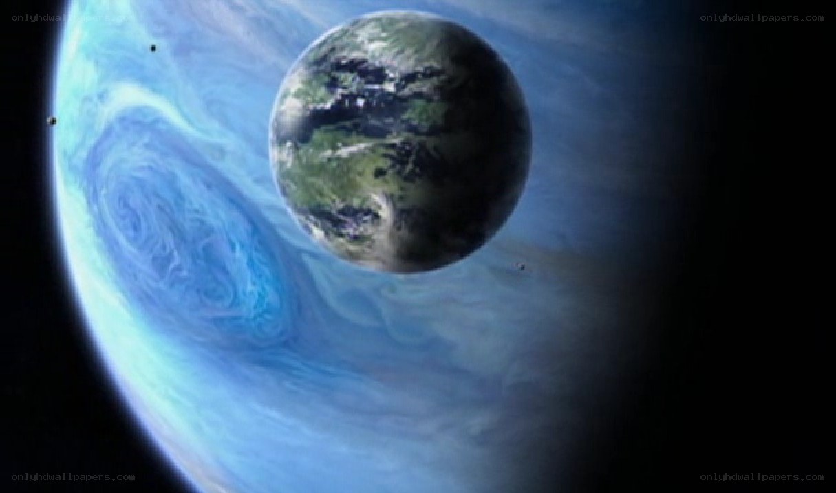Earth orbiting a gas giant