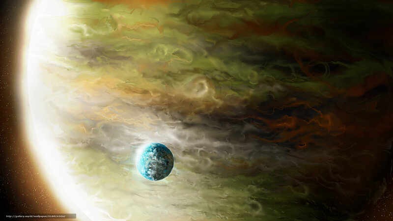 Earth orbiting a gas giant