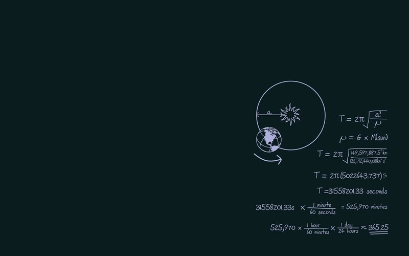 Earth Orbiting Sun — Black